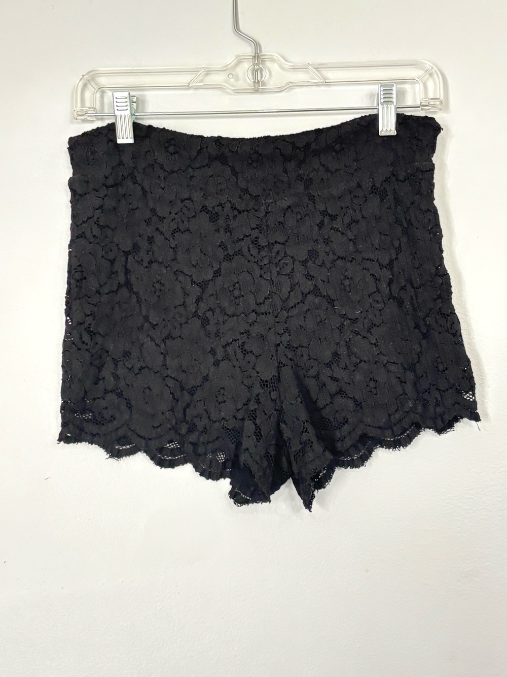 Free People Black Lace High-Rise Lined Shorts Women’s Size 6 Small